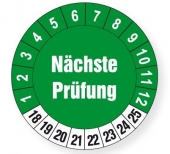 100 Stck Prfetiketten fr 8 Jahre und 12 Monate, Durchmesser 30mm, Farbe grn
